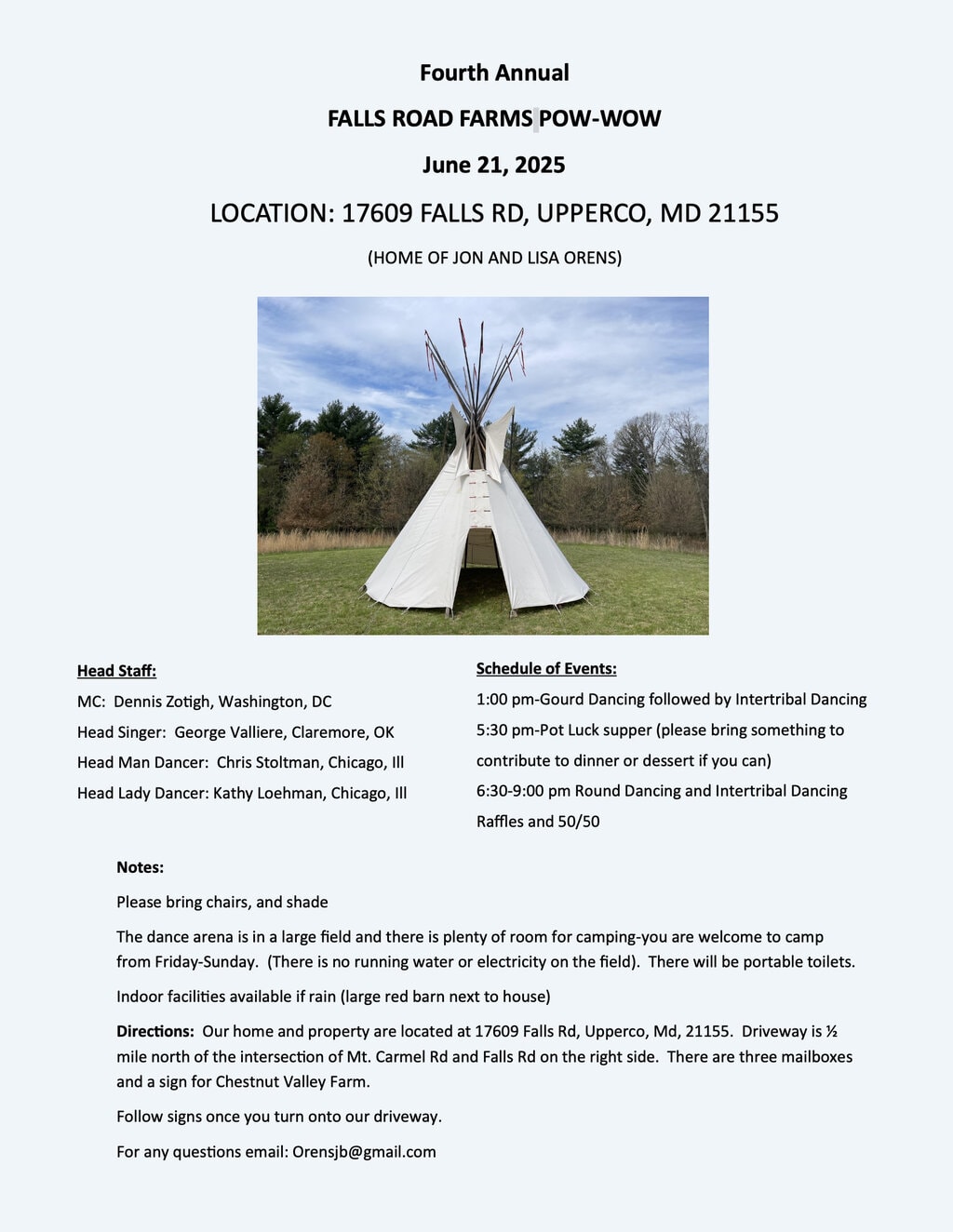 4th Annual Falls Road Pow Wow 2025